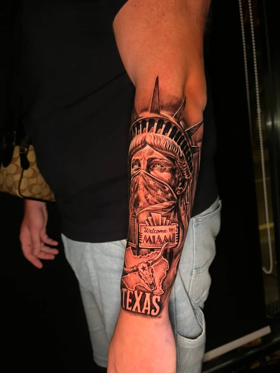 man hand realism big tattoo half sleeve halfsleeve chicano tattoo canggu bali