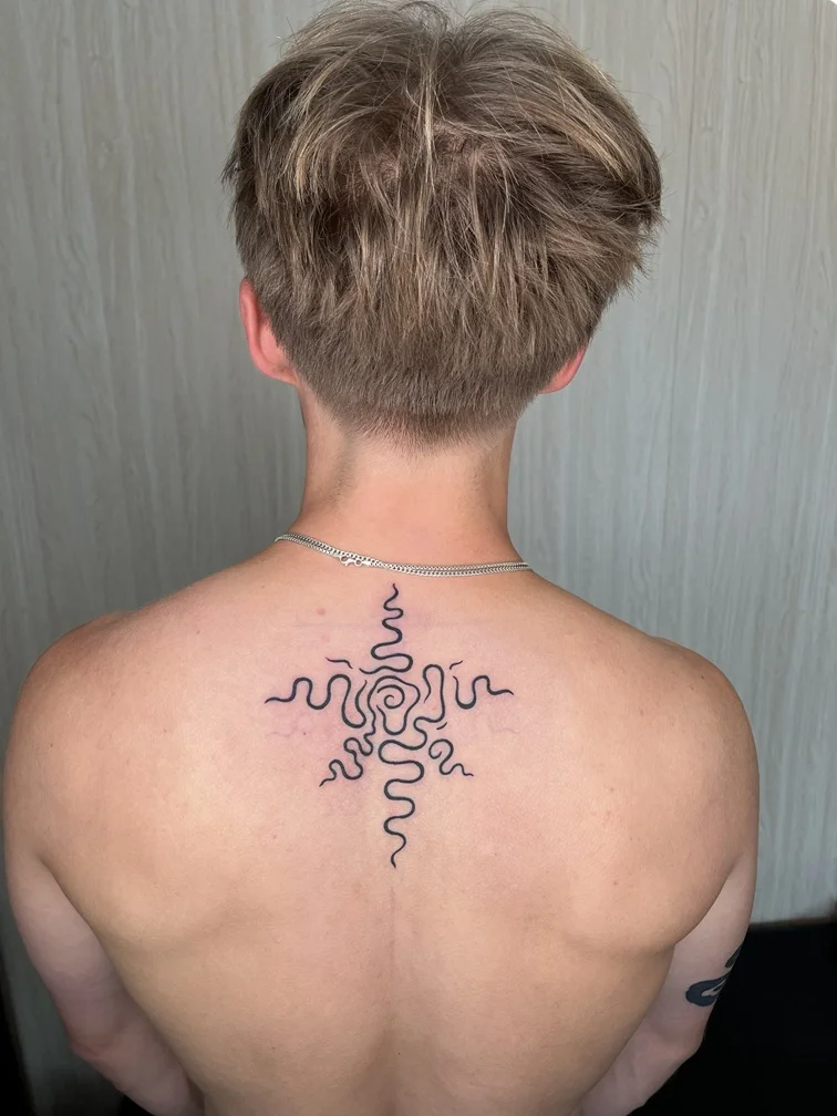 Abstract Blackwork tattoos — Nyanyi Beach Bali