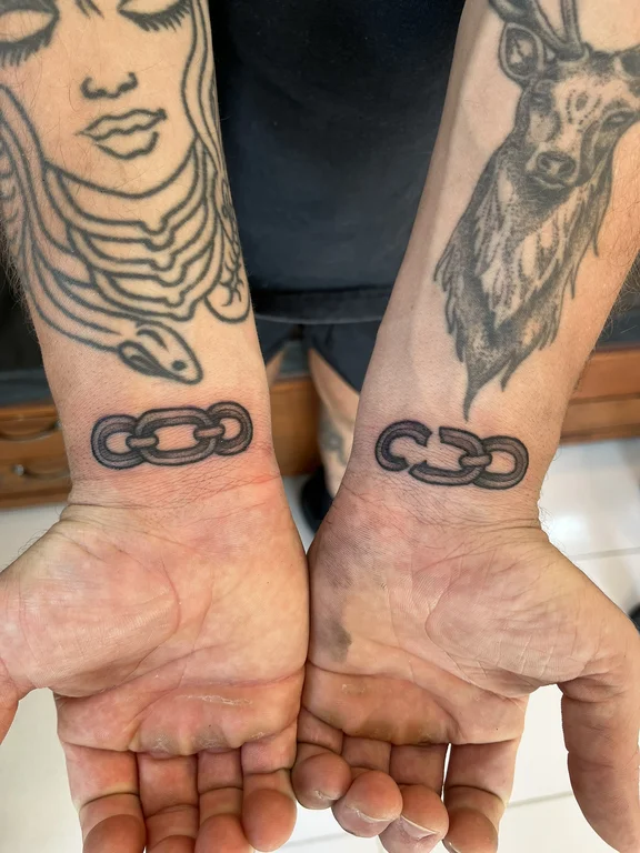 mythology blackwork snake black grey dark linework gothic fine line tattoo Canggu Bali