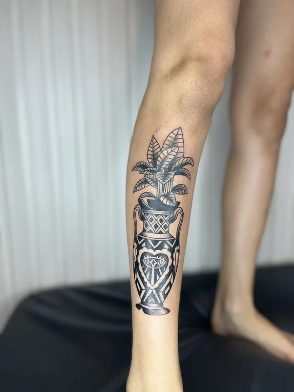 Floral Blackwork tattoos — Nyanyi Beach Bali