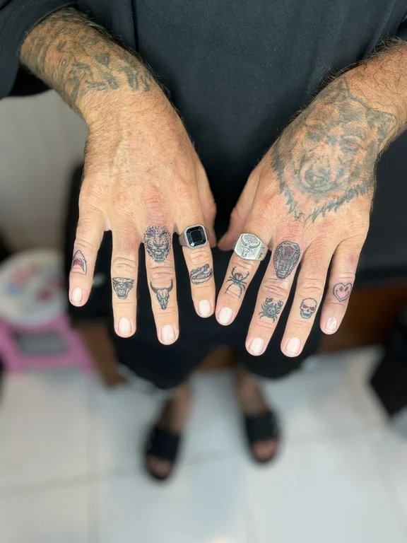 lettering blackwork hand black grey dark elegant dotwork gothic tattoo Canggu Bali