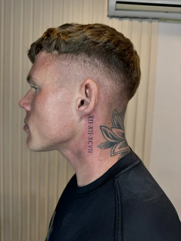 portrait new school man bold line elegant fine line heavy shading soft shading tattoo Canggu Bali