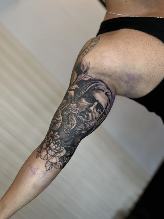 Mythology Blackwork tattoos — Nyanyi Beach Bali
