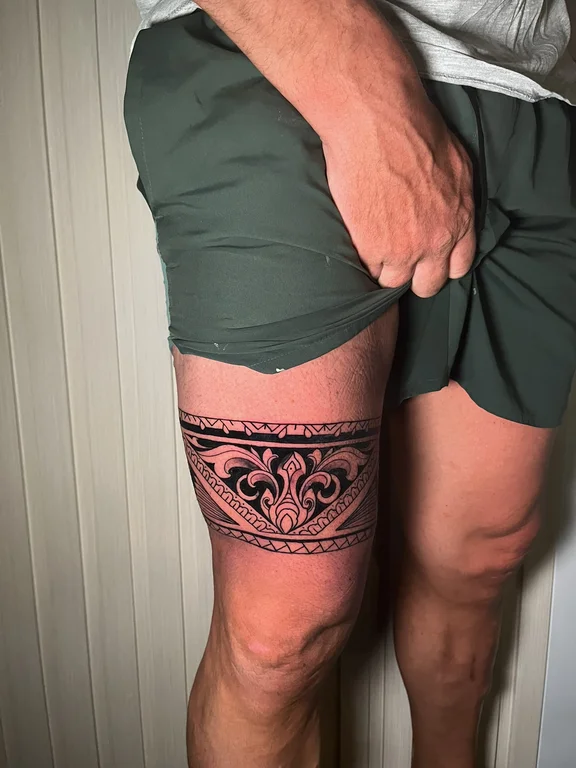 Ornamental Blackwork tattoos — Nyanyi Beach Bali