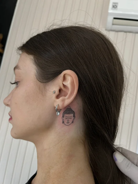 Portrait Blackwork tattoos — Nyanyi Beach Bali