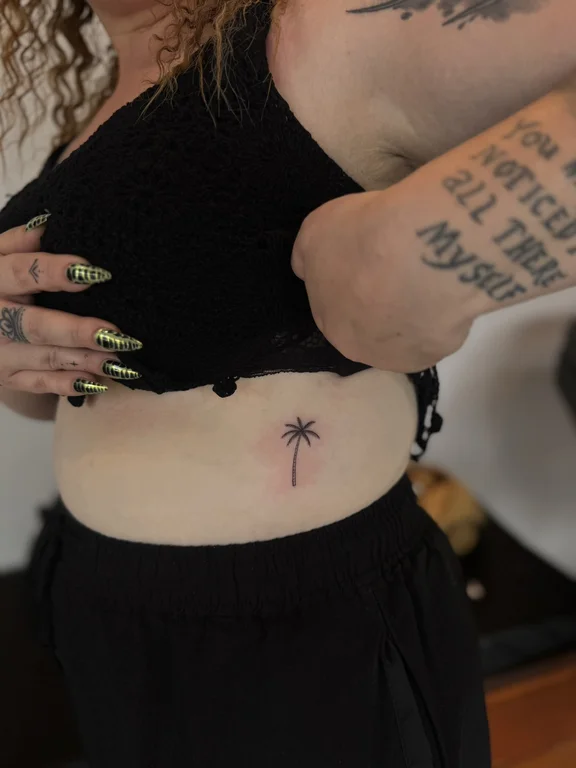 symbol blackwork woman fine line elegant spiritual gothic bold line tattoo Canggu Bali
