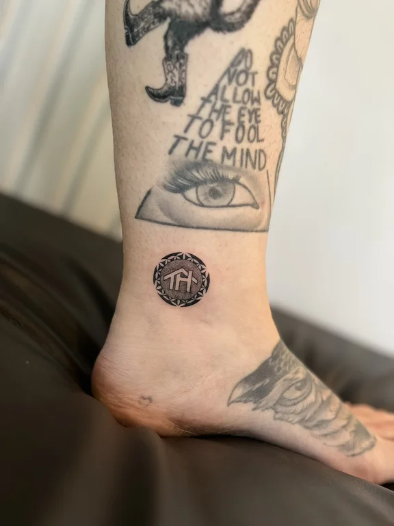 religious dotwork man soft shading spiritual moon fine line sun tattoo Canggu Bali