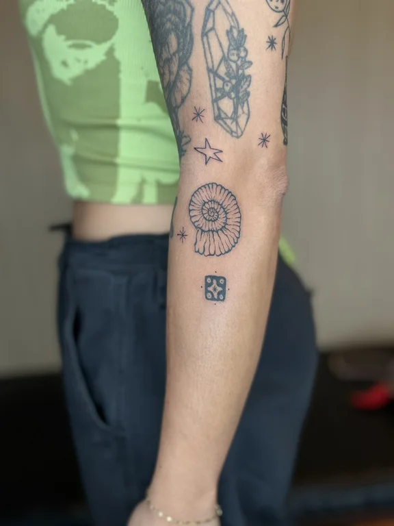 mandala blackwork lotus dotwork spiritual sacred geometry moon sun tattoo Canggu Bali