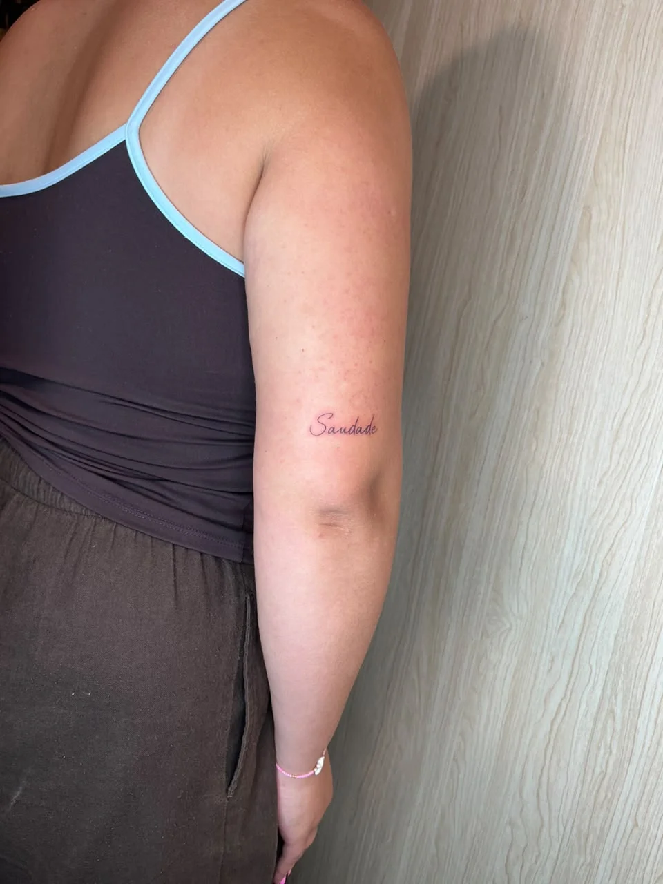 woman hand lettering fine line line work line tattoo canggu bali