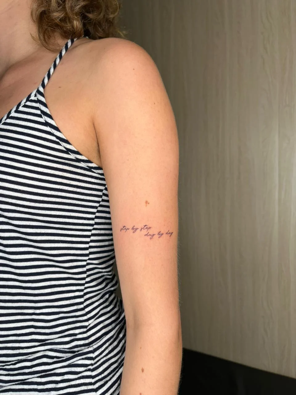 woman hand small minimalist lettering fine line line work line tattoo canggu bali
