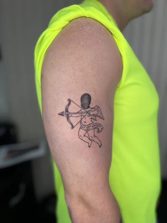 mythology fine line deity linework cloud man bold line thin line tattoo Canggu Bali