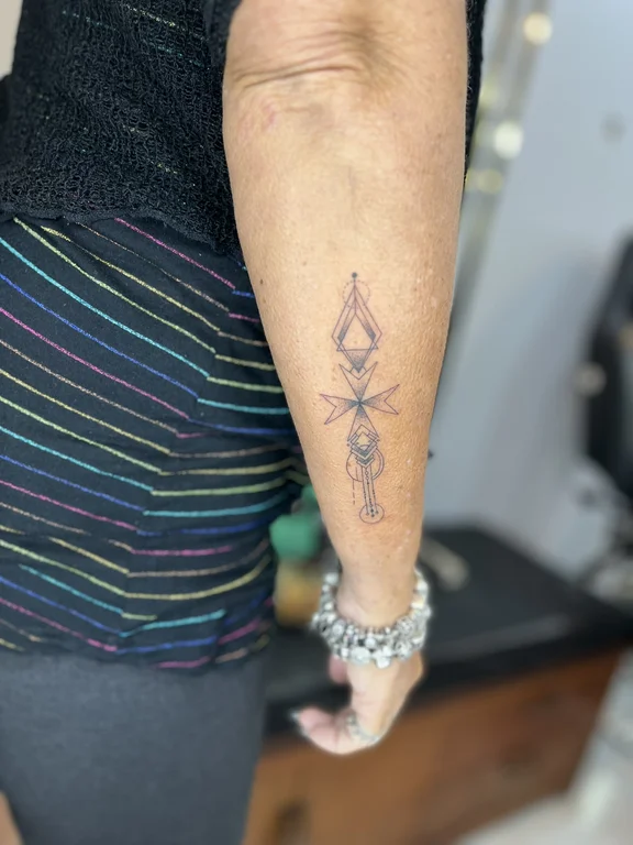 Geometric tattoo style — Nyanyi Beach Bali