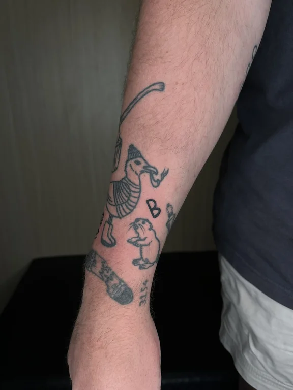 Animal Illustrative tattoos — Nyanyi Beach Bali