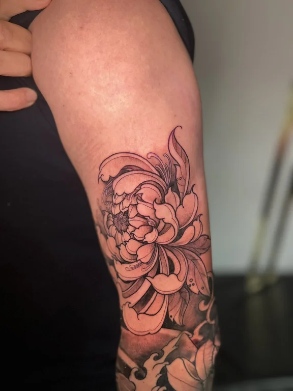 Floral Linework tattoos — Nyanyi Beach Bali