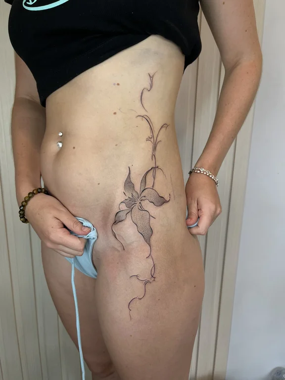 Linework tattoo style — Nyanyi Beach Bali