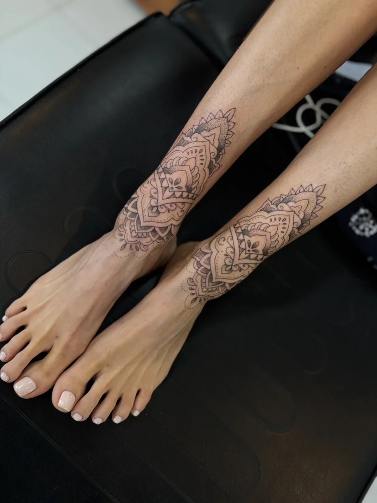 Mandala Linework tattoos — Nyanyi Beach Bali