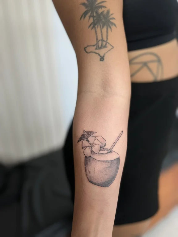 abstract minimalist woman soft shading minimal elegant linework fine line tattoo Canggu Bali