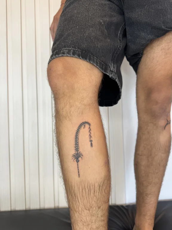 abstract minimalist snake fine line minimal bold line wave thin line tattoo Canggu Bali