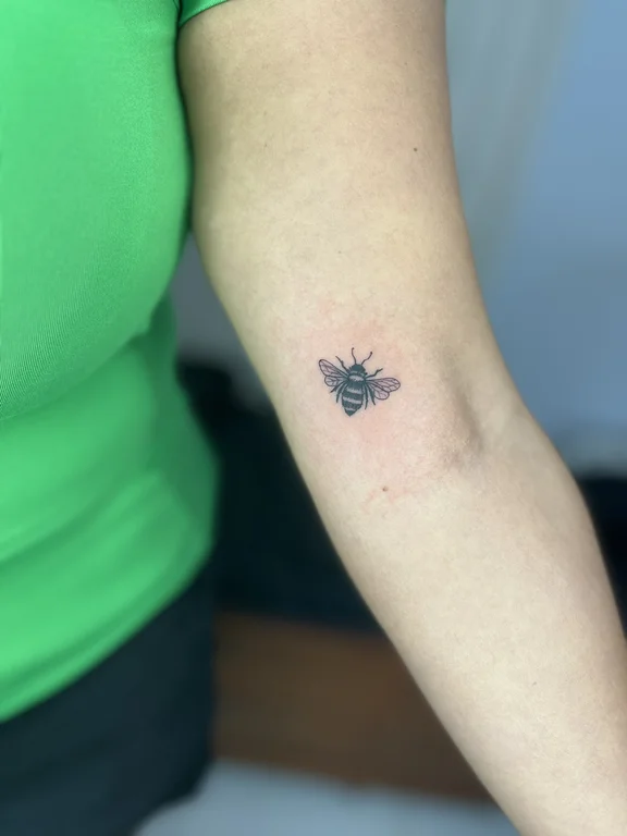 symbol minimalist butterfly dotwork leaf minimal fine line flower tattoo Canggu Bali