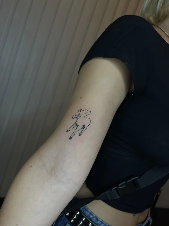 animal minimalist woman fine line cloud minimal bold line thin line tattoo Canggu Bali