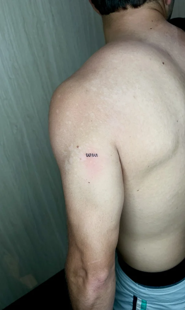 man hand lettering small minimalist fine line linework line fineline tattoo canggu bali