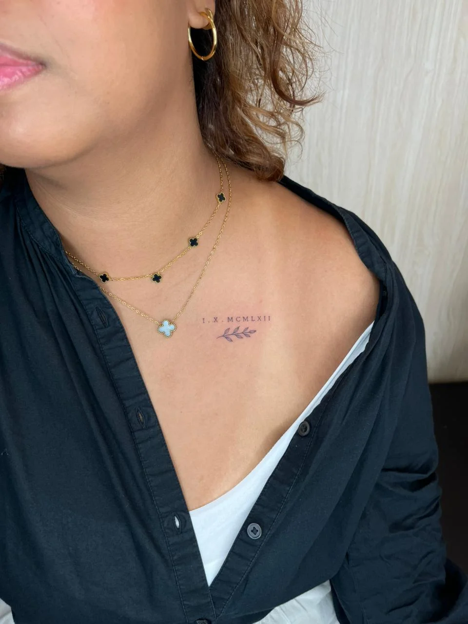 minimalist woman lettering small shoulder fine line line work line tattoo canggu bali