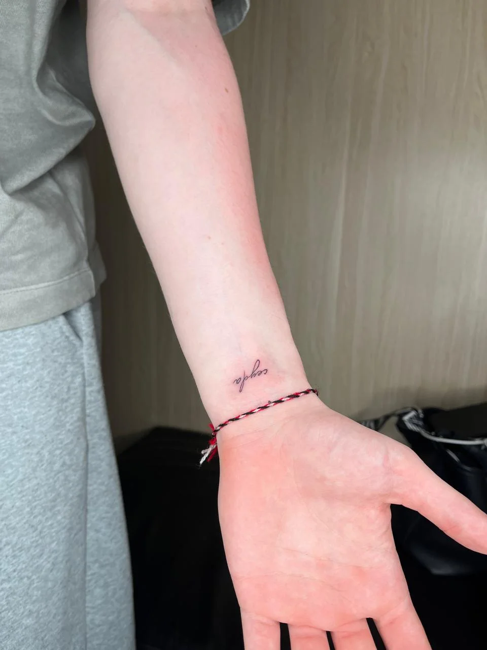 woman hand lettering minimalist small fine line line work line tattoo canggu bali