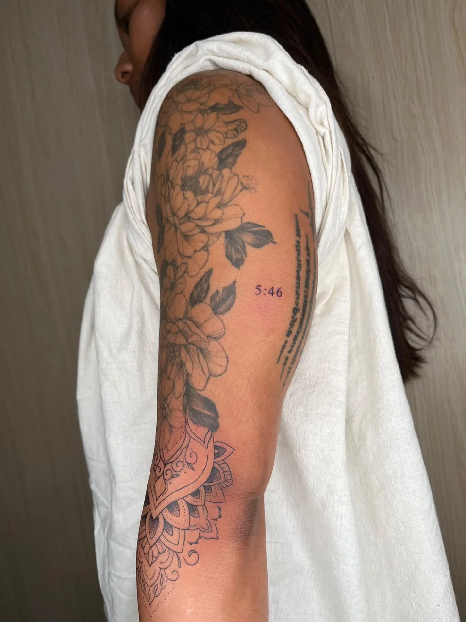 woman hand minimalist small lettering fine line line work line tattoo canggu bali