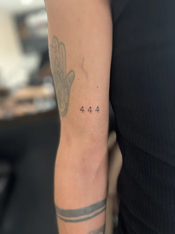 religious minimalist hand soft shading minimal spiritual elegant fine line tattoo Canggu Bali