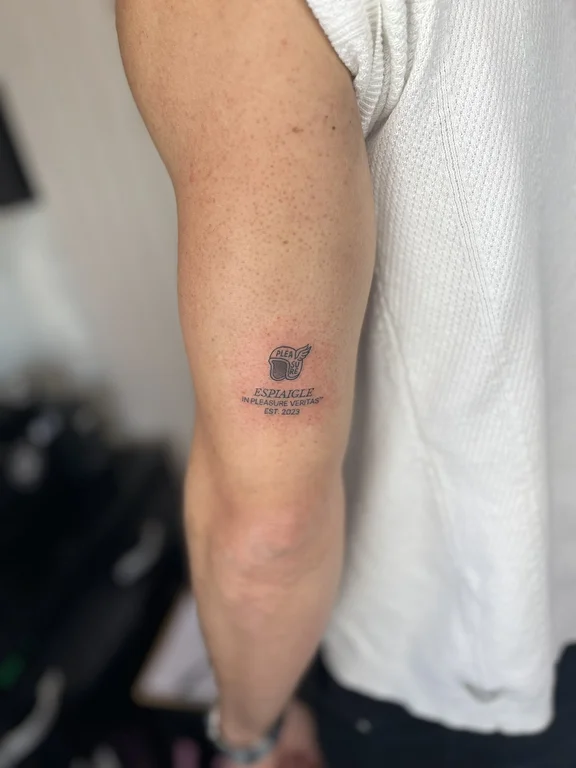 symbol minimalist butterfly fine line leaf minimal cloud dotwork tattoo Canggu Bali