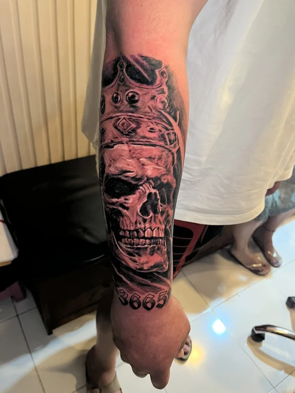 Skull Neo Traditional tattoos — Nyanyi Beach Bali