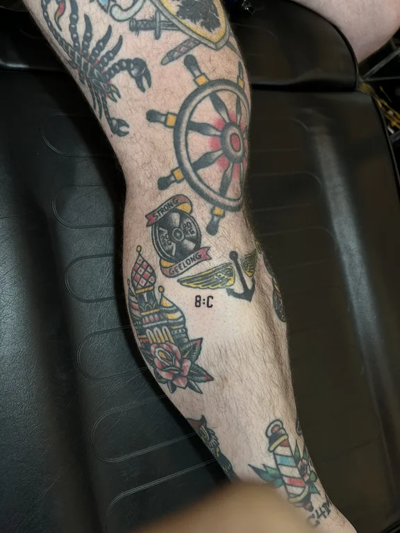 abstract new school man colorful mystical heavy shading linework soft shading tattoo Canggu Bali