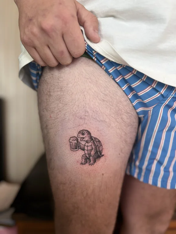 animal new school lion heavy shading cloud man fine line soft shading tattoo Canggu Bali