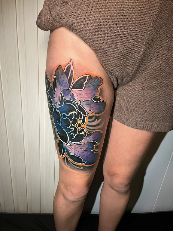 Floral New School tattoos — Nyanyi Beach Bali