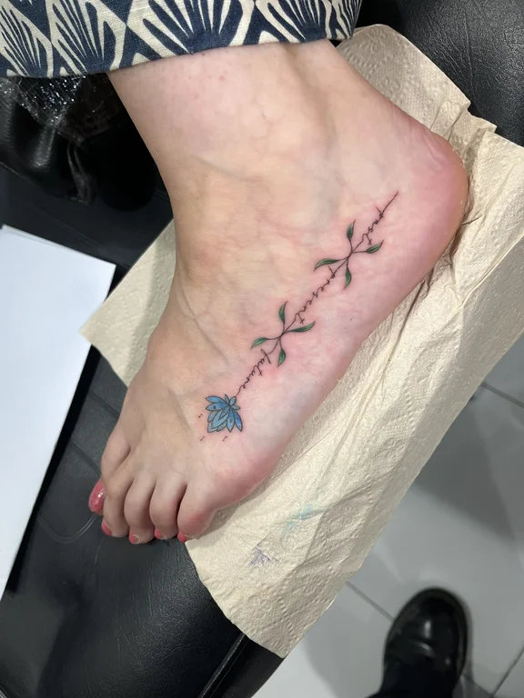 floral new school rose fine line elegant soft shading linework mystical tattoo Canggu Bali