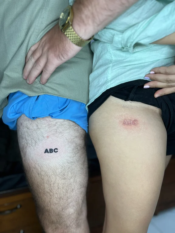 lettering new school man bold line minimal fine line thin line soft shading tattoo Canggu Bali