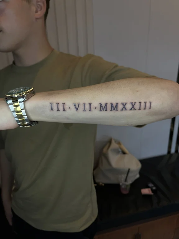 lettering new school man soft shading minimal bold line thin line heavy shading tattoo Canggu Bali