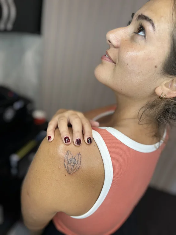 mandala new school woman fine line moon dotwork sun smoke tattoo Canggu Bali