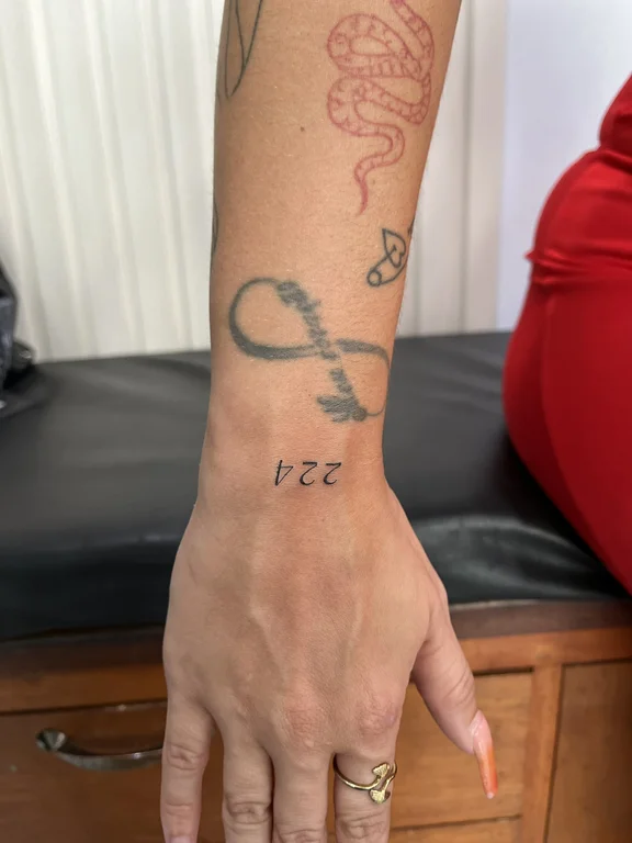 symbol new school snake fine line cloud fire bold line wave tattoo Canggu Bali