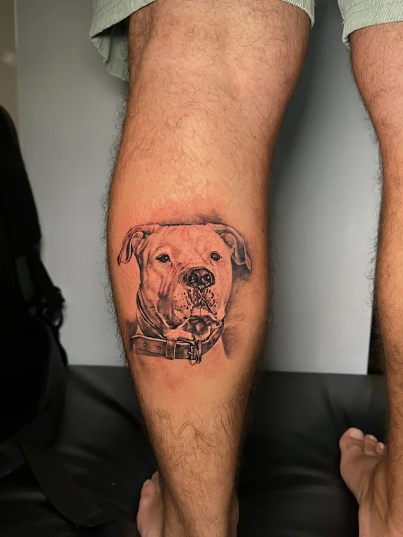 animal realism man dotwork cloud linework bold line heavy shading tattoo Canggu Bali