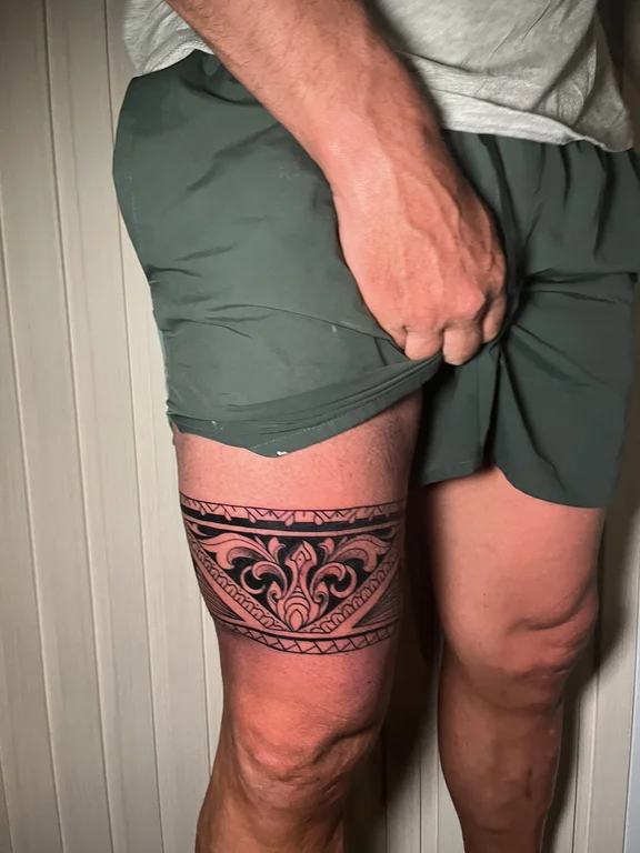 ornamental traditional man balinese pattern elegant linework polynesian maori tattoo Canggu Bali