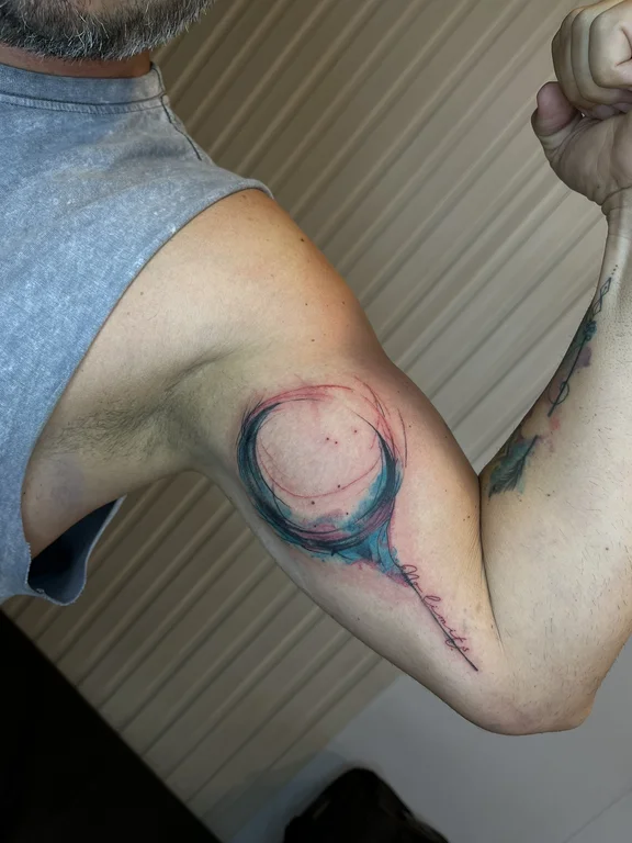 Abstract Watercolor tattoos — Nyanyi Beach Bali