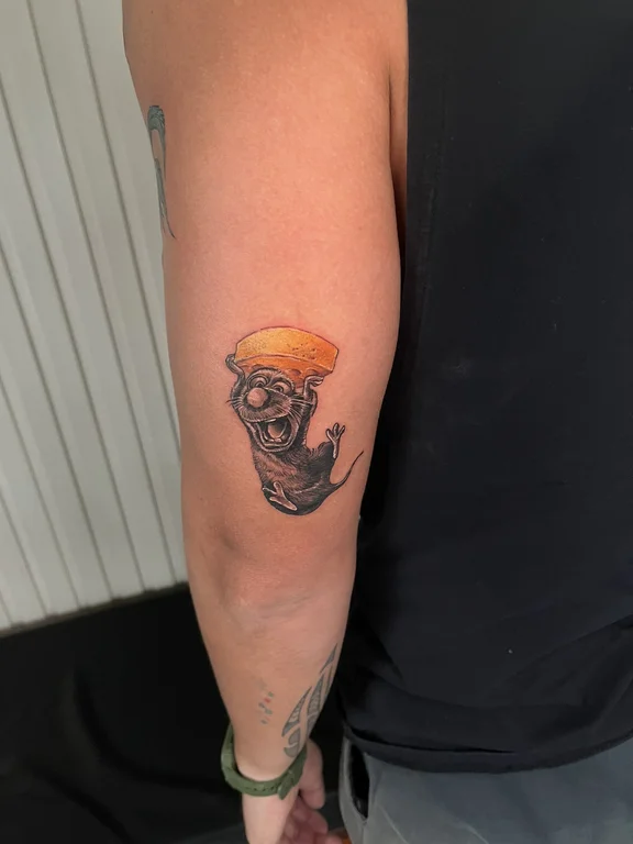 skull surreal deity linework cloud fire demon wave tattoo Canggu Bali