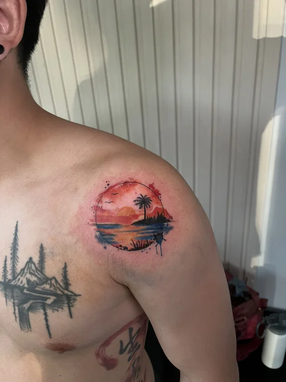Nature Watercolor tattoos — Nyanyi Beach Bali